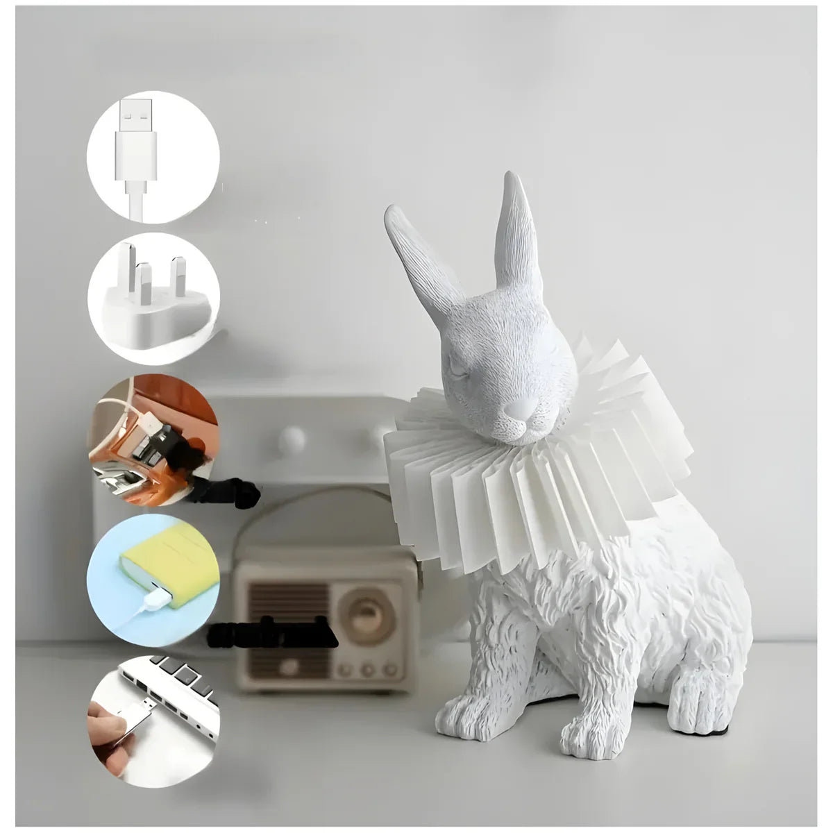 RabbitGleam - Artistic Modern Rabbit Table Lamp