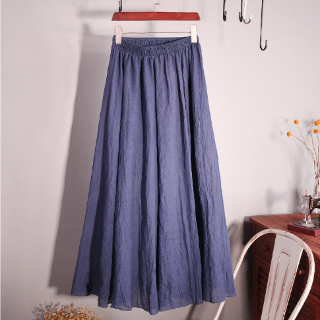 Sophia Pleated Long Skirt