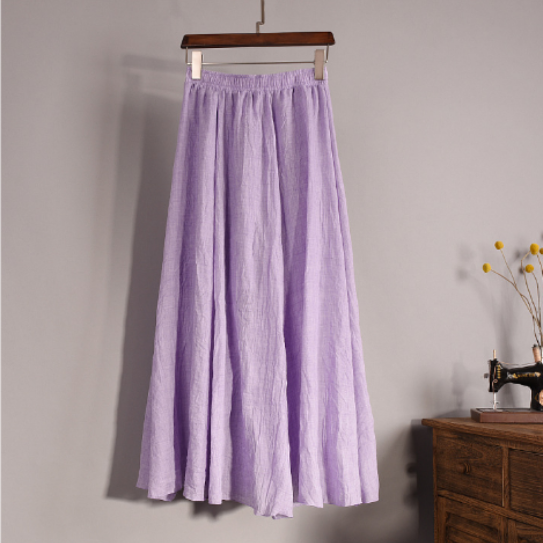 Sophia Pleated Long Skirt