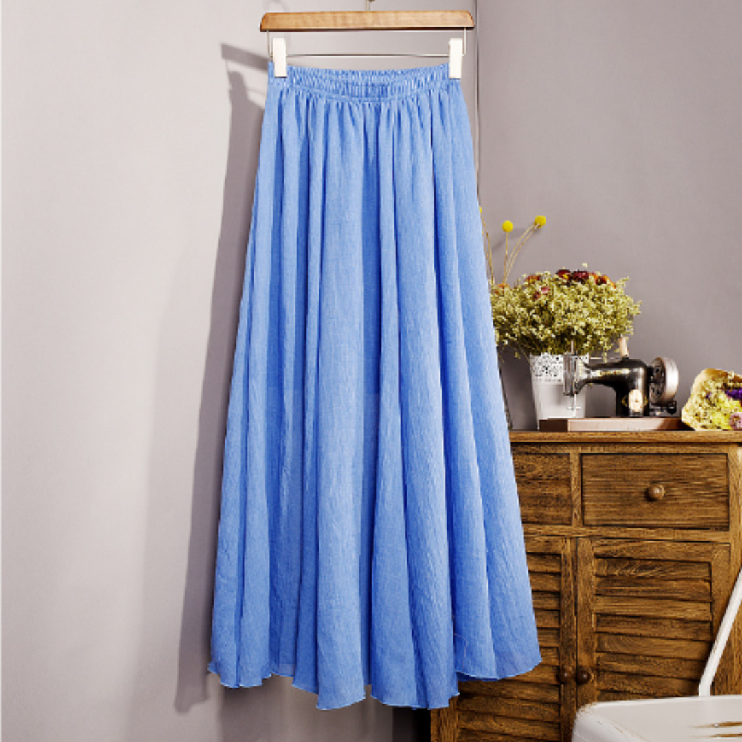 Sophia Pleated Long Skirt