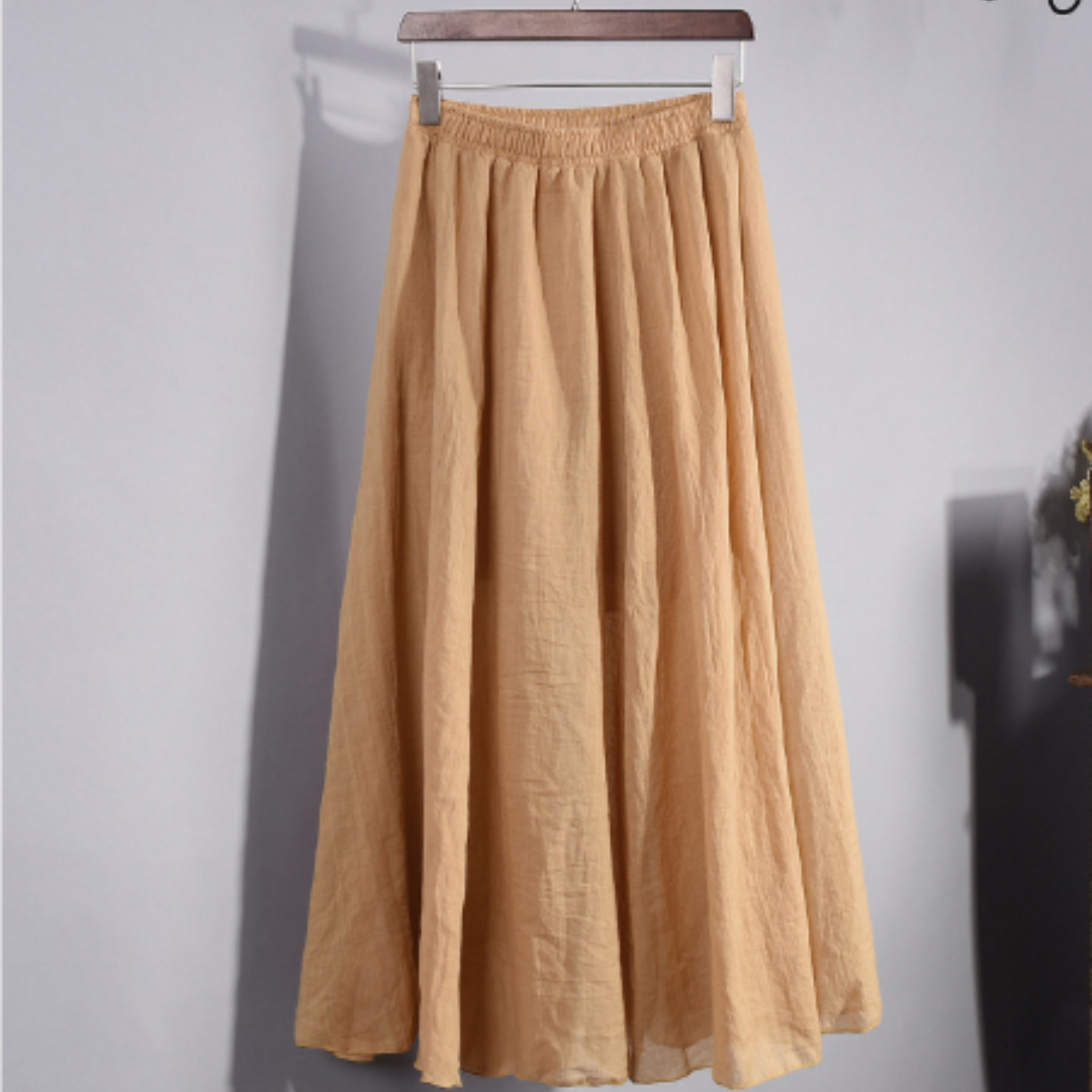 Sophia Pleated Long Skirt