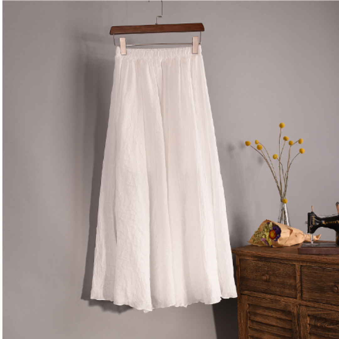 Sophia Pleated Long Skirt