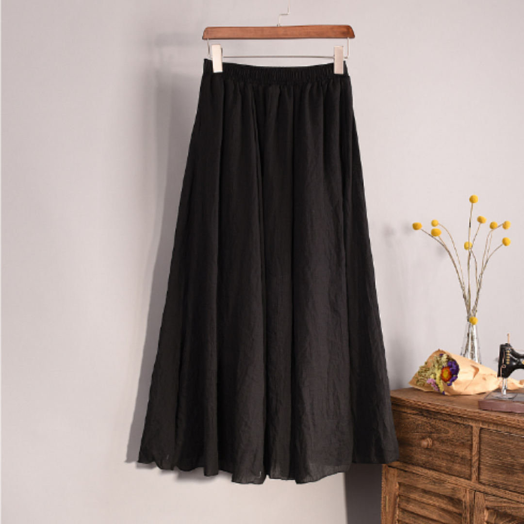 Sophia Pleated Long Skirt