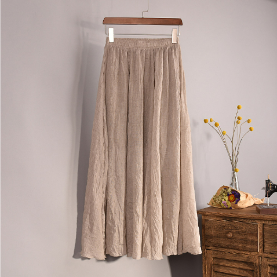 Sophia Pleated Long Skirt