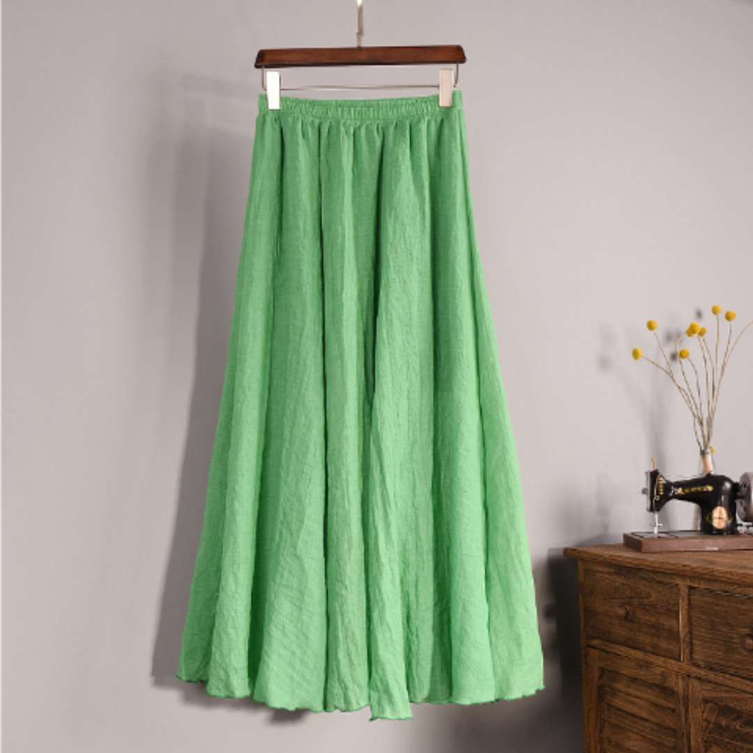 Sophia Pleated Long Skirt