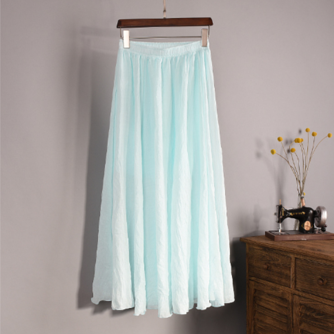 Sophia Pleated Long Skirt