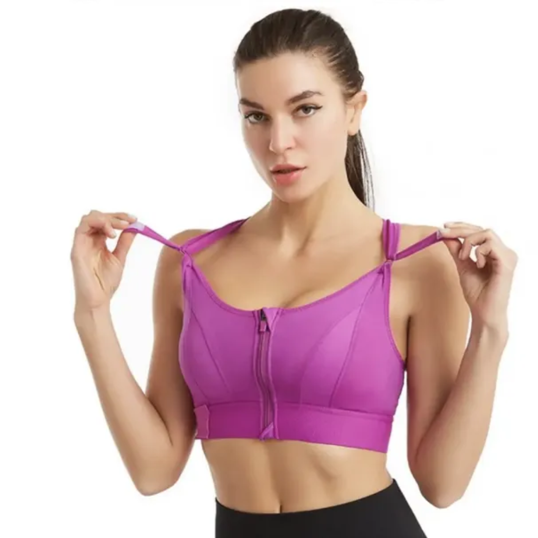 Edith's  EmpowerFit Front-Zip Sports-Bra