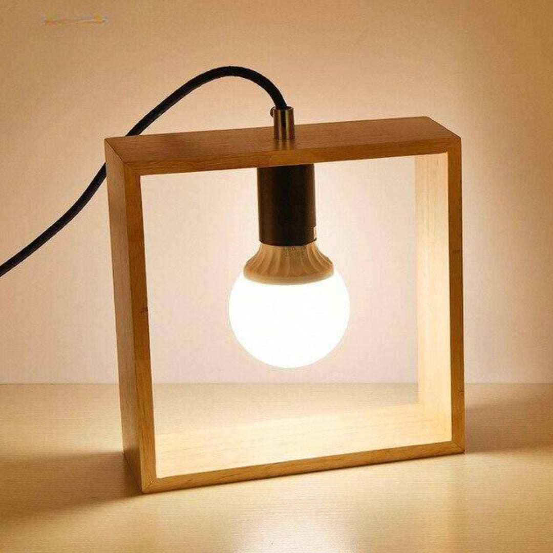 ModernMinimal - Geometric Wood Accent Lamps