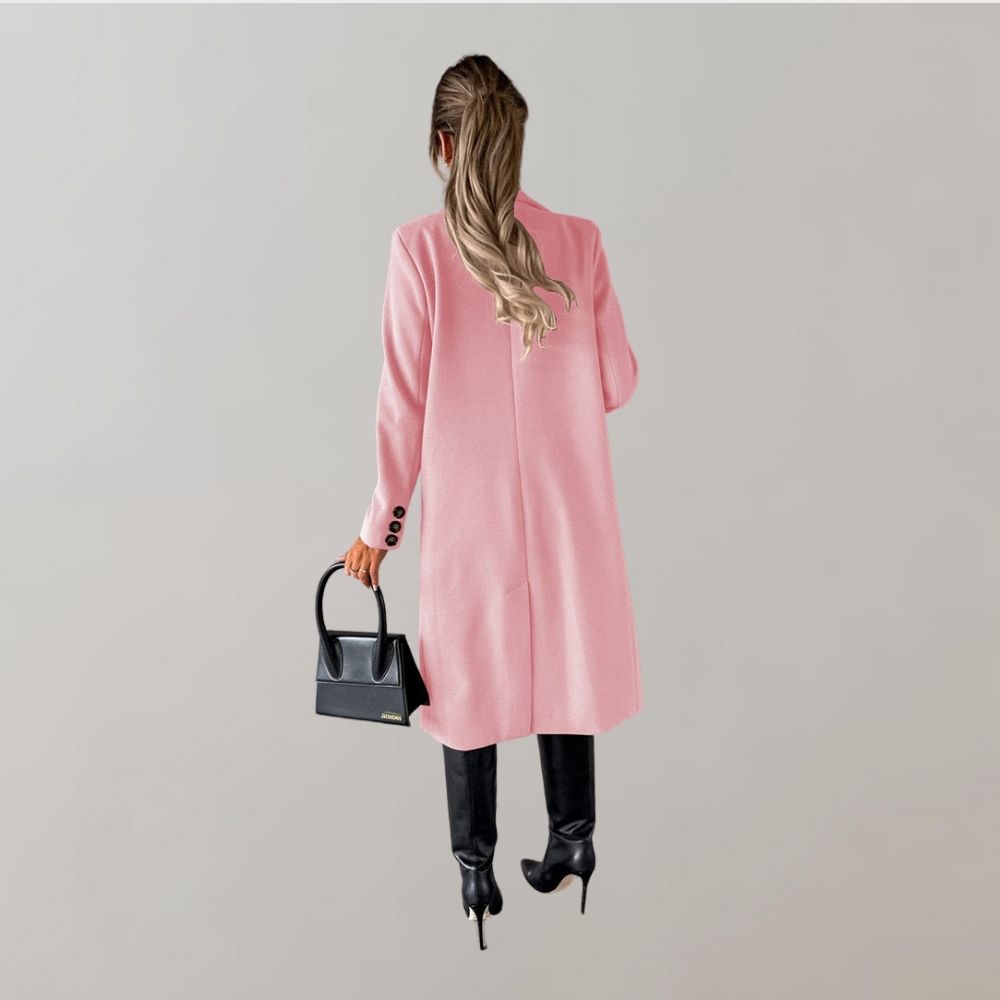 Ivy - Long Coat with Collar and Buttons