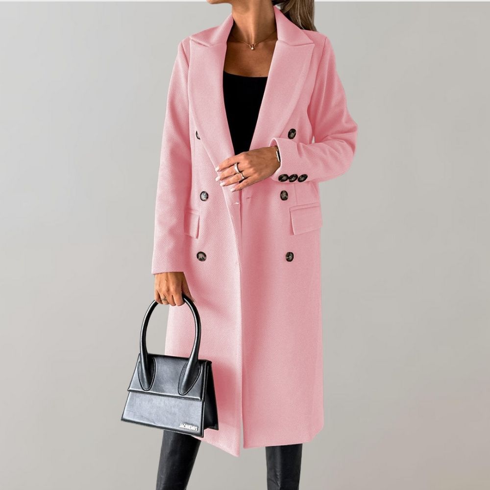 Ivy - Long Coat with Collar and Buttons