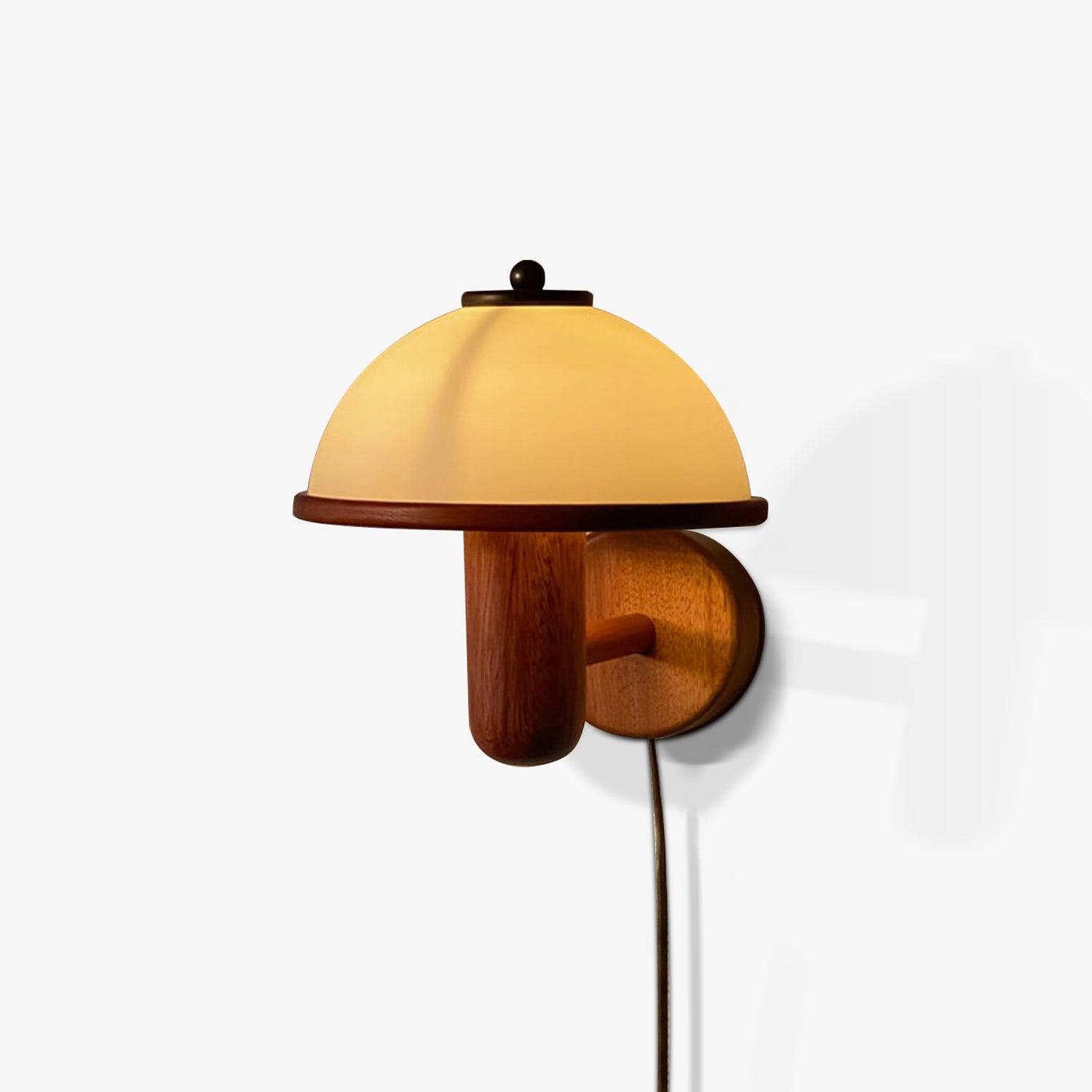 Nordlys Nature Wall Lamp – Mushroom-shaped Wood Look Decoration