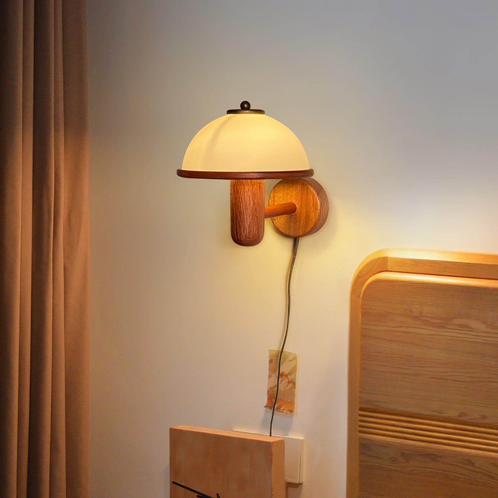Nordlys Nature Wall Lamp – Mushroom-shaped Wood Look Decoration