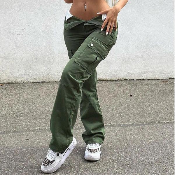 Ylva - Comfortable cargo pants with high waist and multiple pockets