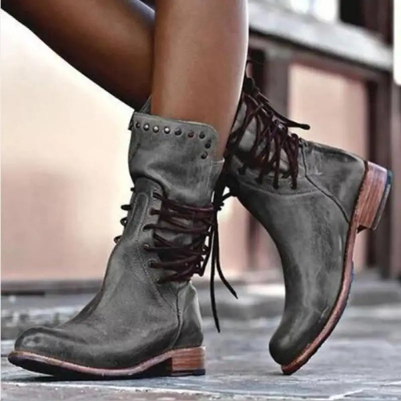 Almira | Vintage PU Leather Women’s Boots