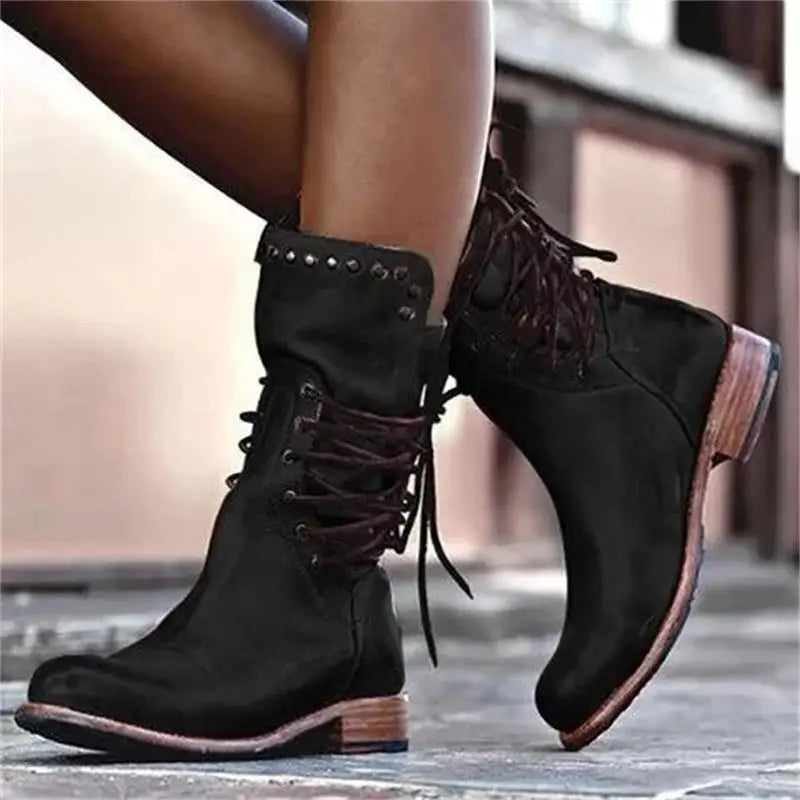 Almira | Vintage PU Leather Women’s Boots