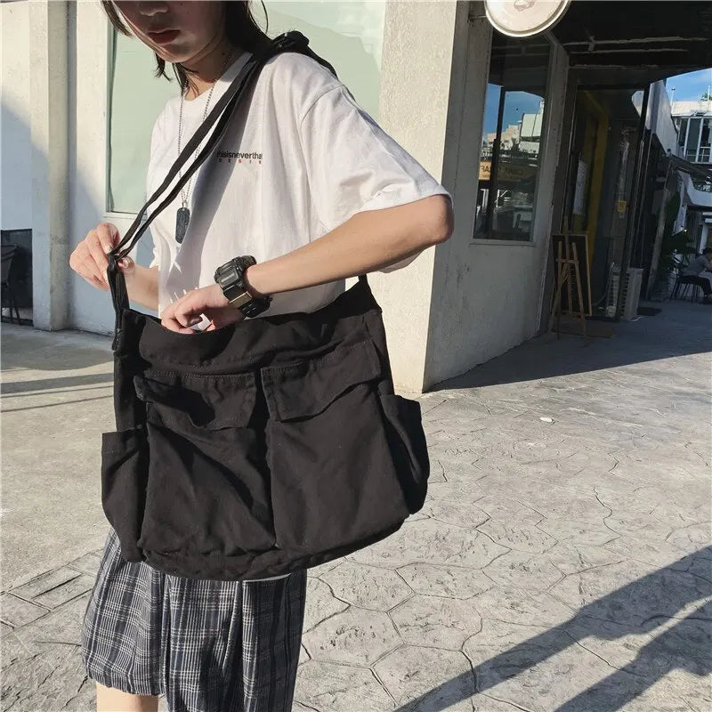 Ave | School Shoulder Bag with Flap Pocket