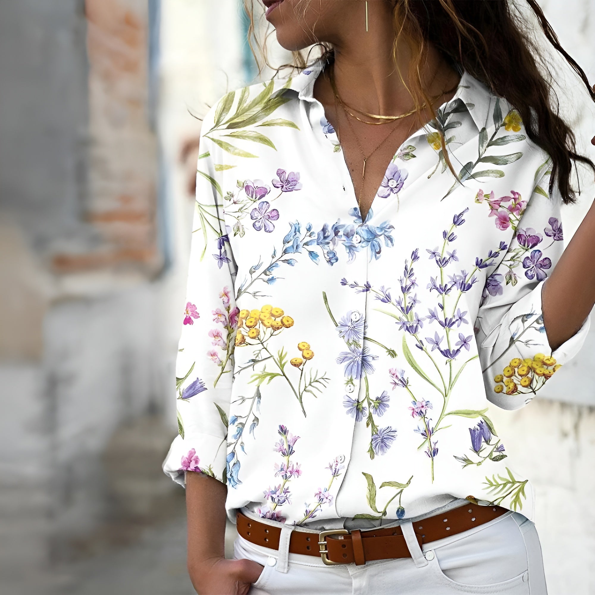 Astra Allure| Timeless Long-Sleeve Blouse