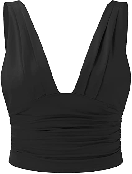 Dorthe - Comfortable top with wide shoulder straps and V-neck