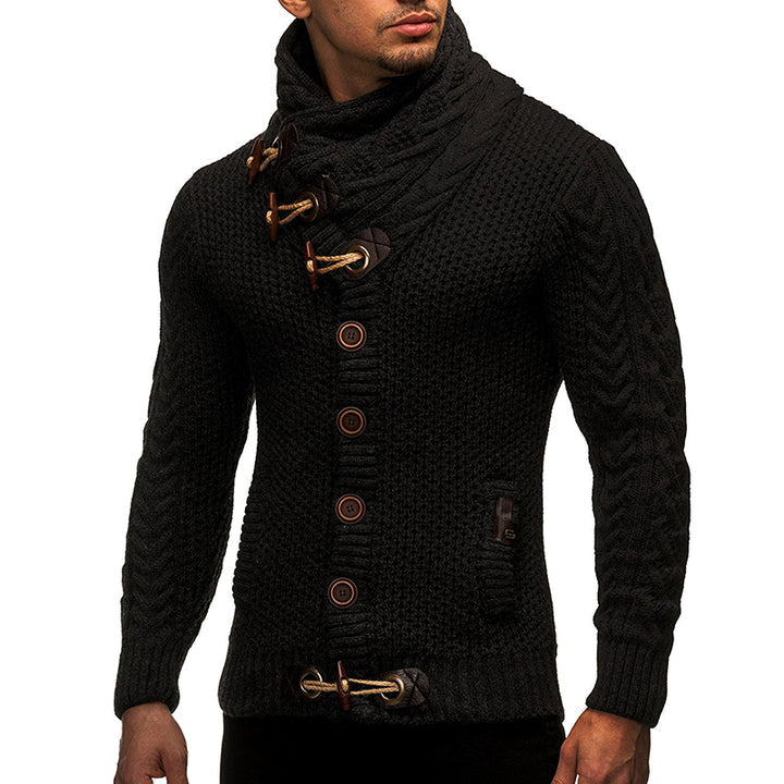 Kristian - Turtleneck Sweater with Buckles and Pockets