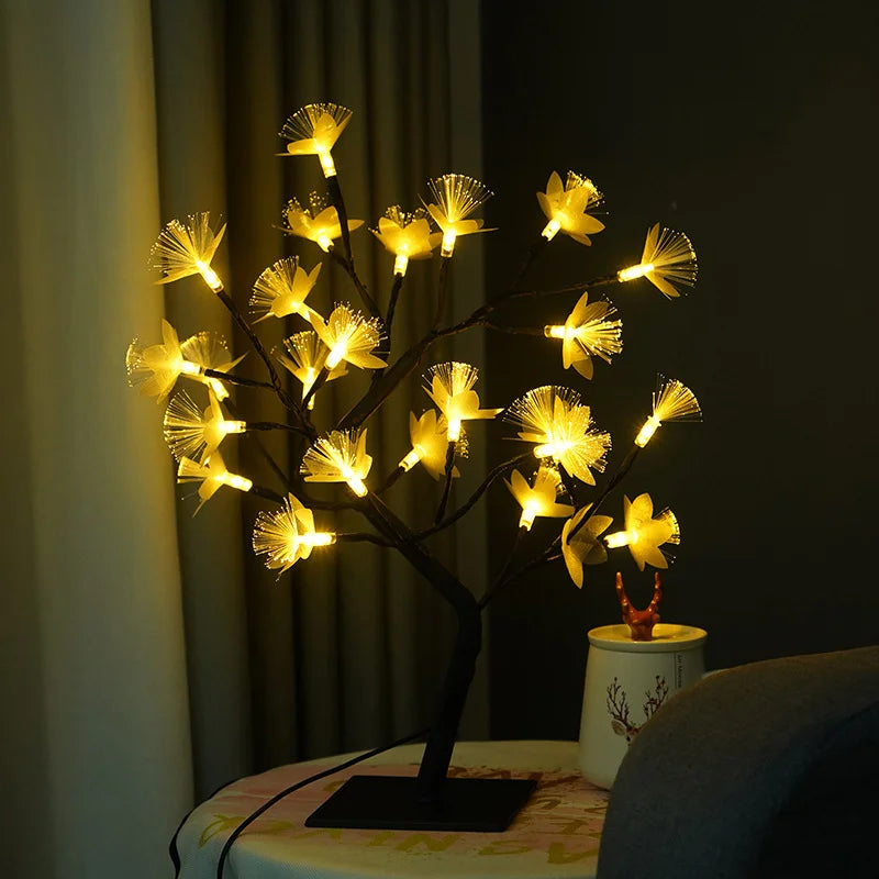 RoseLys Floor Lamp with Fiber Optic Rose Design - Magical Light Decoration for the Home