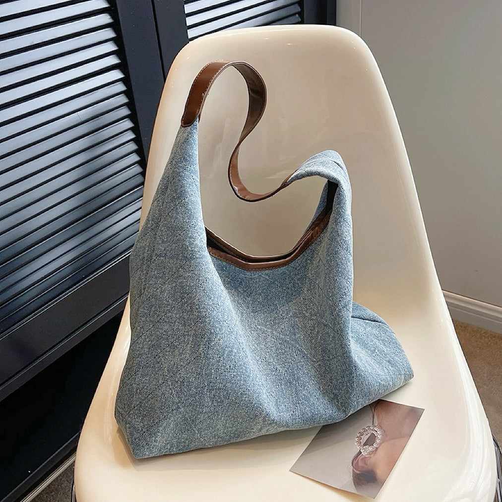 Denim Bag with Diamond pattern