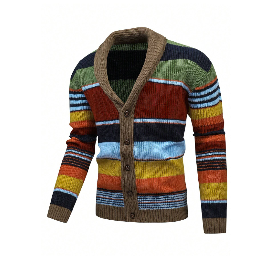 Noah - Stripe Cardigan with Buttons