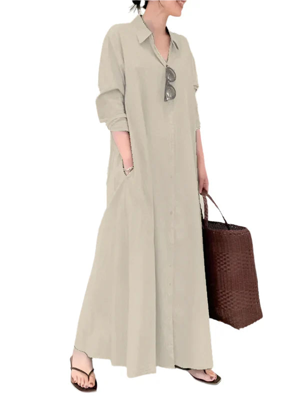 Livia Maxi Dress for Women – Elegant Long Dress with A-Line Silhouette