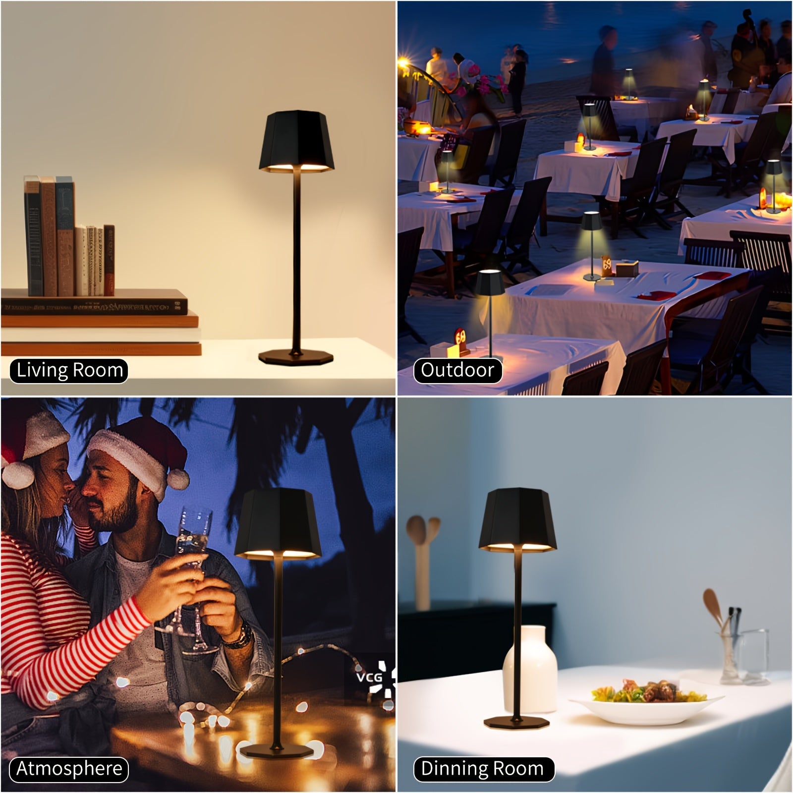 DuoGlow | Battery Operated 2 Pcs Cordless Table Lamp