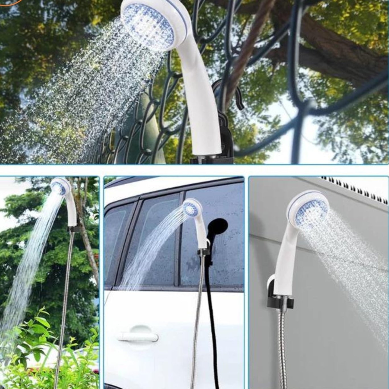 Aquacharge portable electric shower