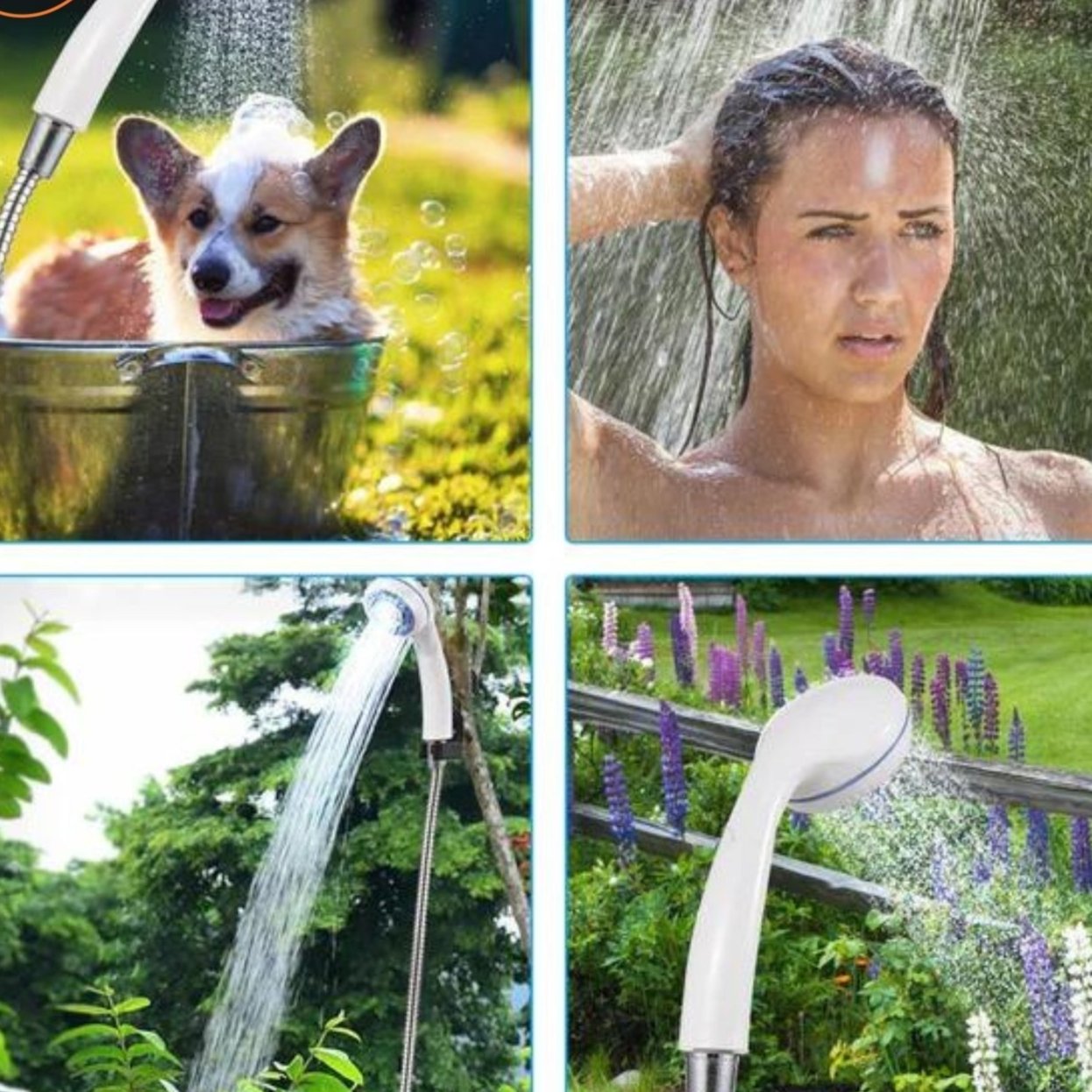 Aquacharge portable electric shower