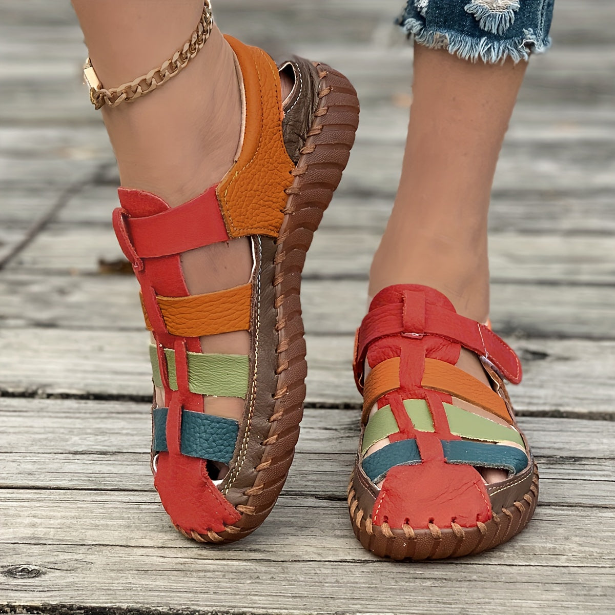 Ivy colorful sport flat Sandals