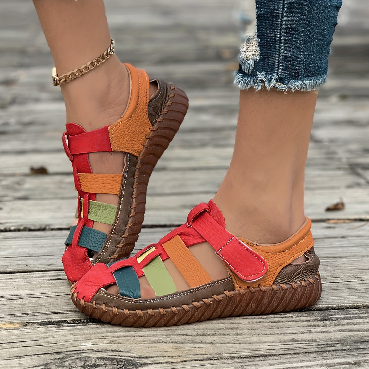 Ivy colorful sport flat Sandals