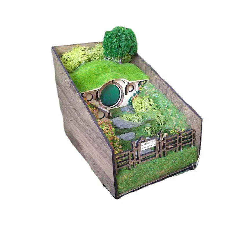 MiniScape Bookends – Handcrafted Decorative Book Holders with Micro Landscape Design