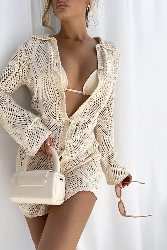 Alana - Beach Cover Crochet with Buttons