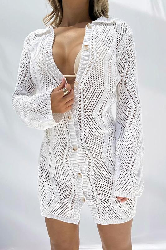 Alana - Beach Cover Crochet with Buttons