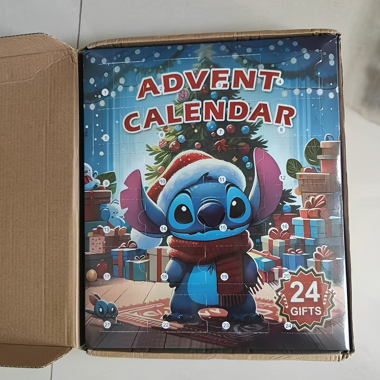 Stitch Advent Calendar Play Set | 24-Piece Interactive Holiday Surprise