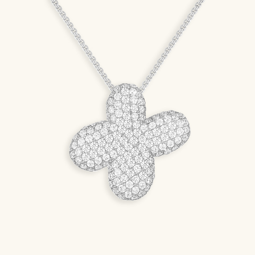 LunaBubble Initial Necklace with Diamond Effect – Personal Gift for Mother's Day