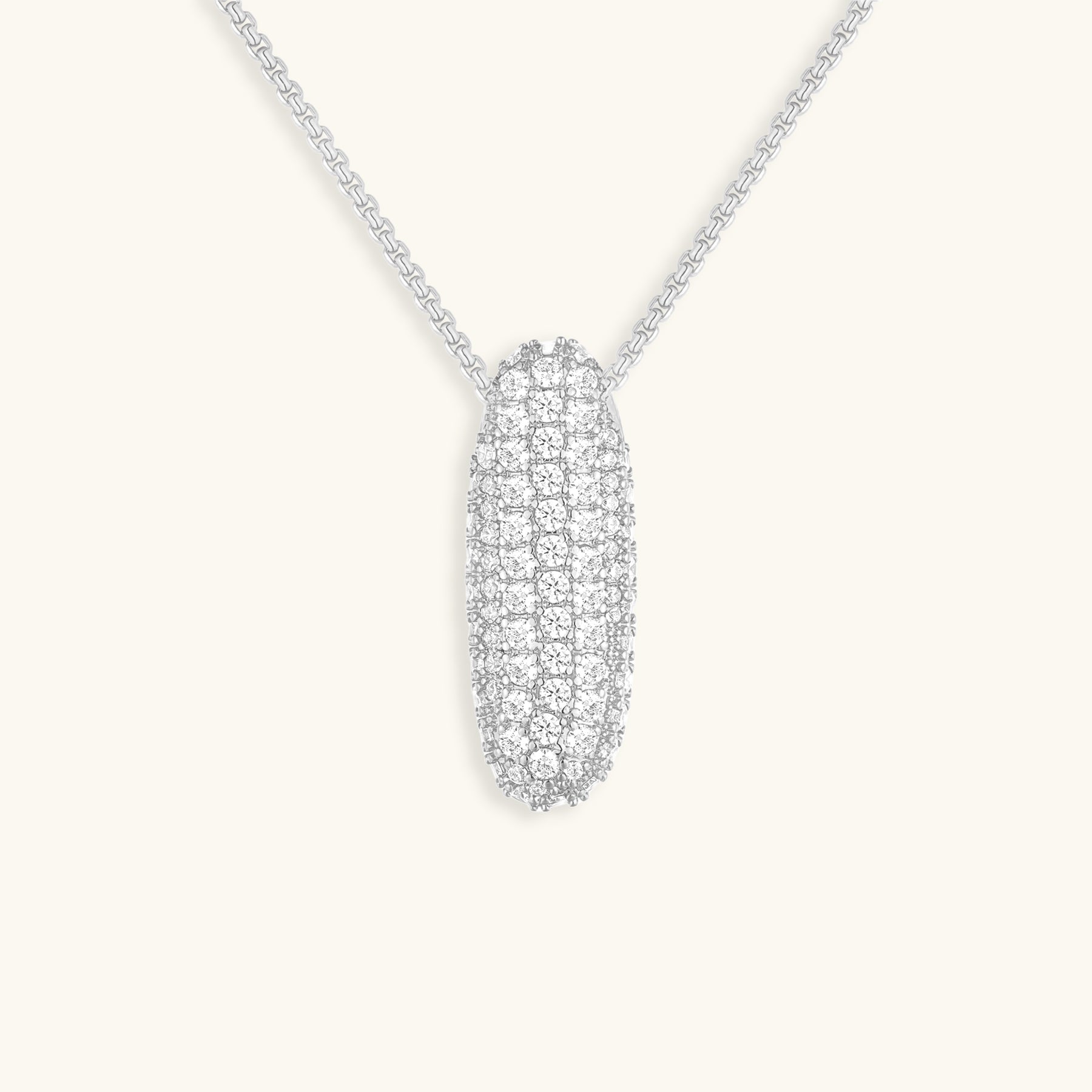LunaBubble Initial Necklace with Diamond Effect – Personal Gift for Mother's Day