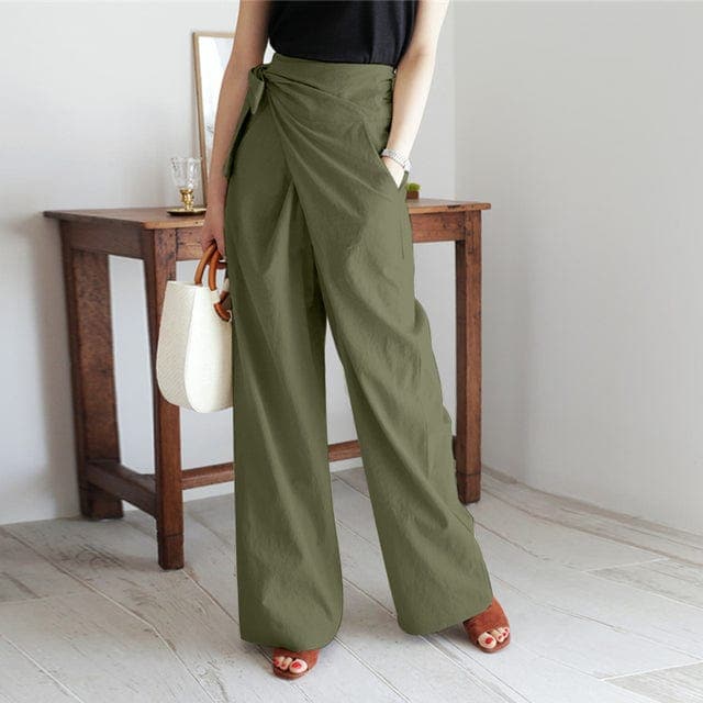 Marjorie | Trendy High-Waisted Wrap Pants