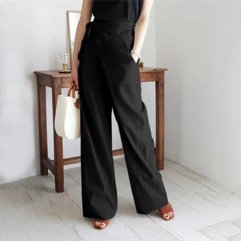 Marjorie | Trendy High-Waisted Wrap Pants