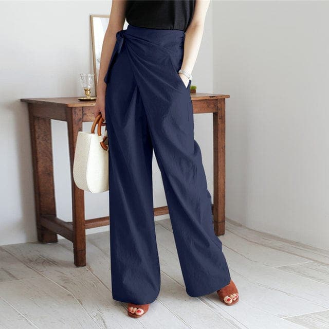 Marjorie | Trendy High-Waisted Wrap Pants