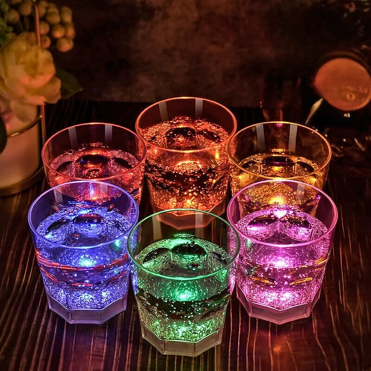 GlowSip - LED Illuminated Wine Glass Set (6 pcs)