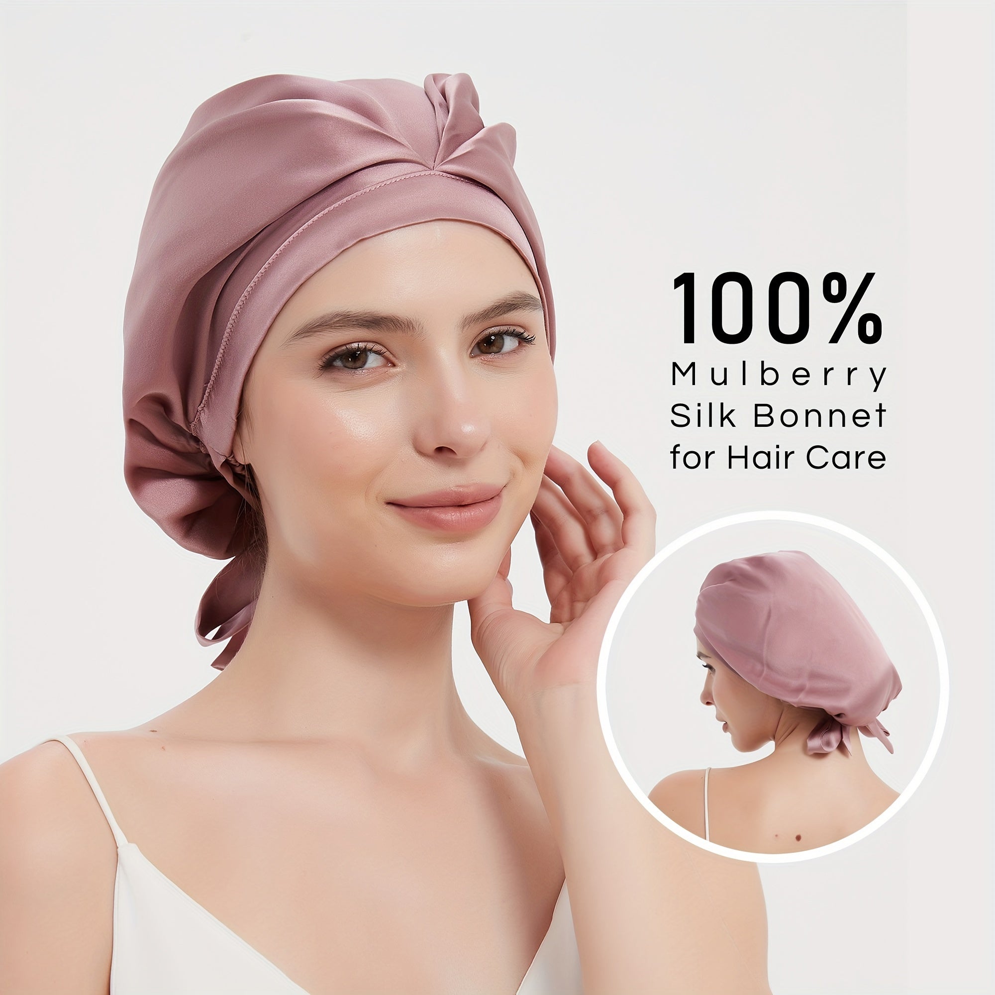 Cate | Lightweight Pleated Hair Bonnet for Sleeping