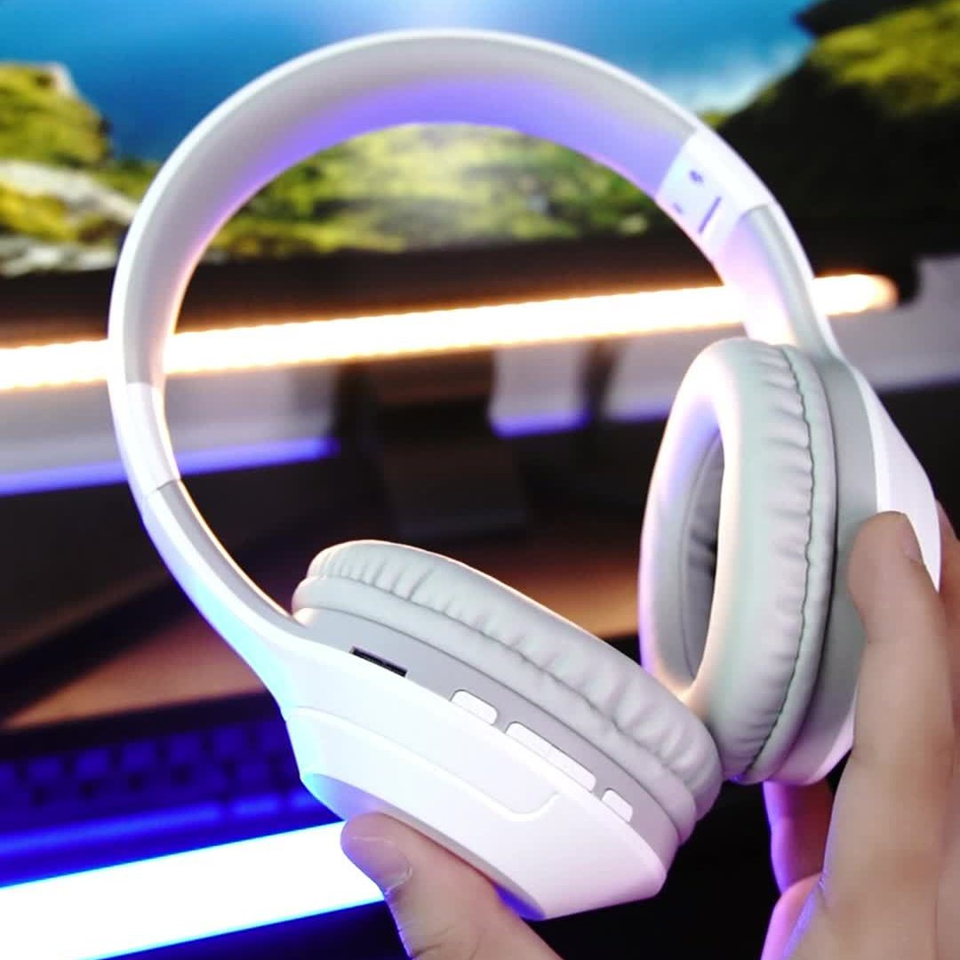 Deep Bass Wireless Headphones with Built-in Mic