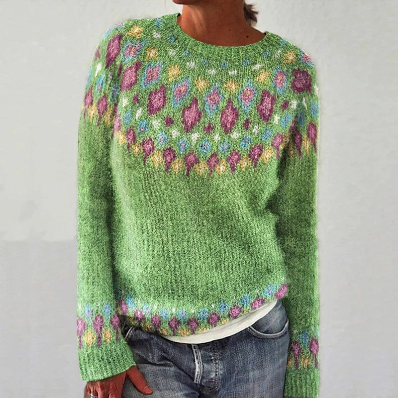 Margareth vintage geometric knitted sweater