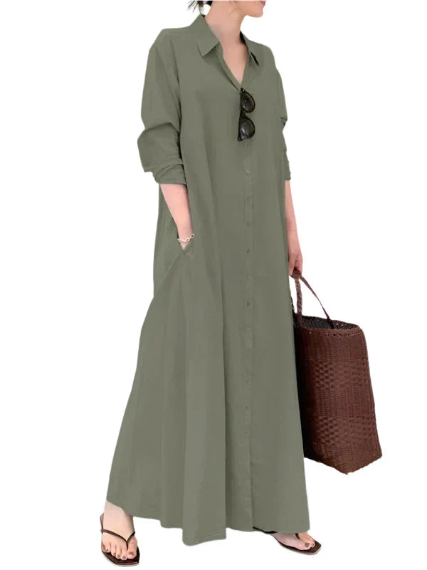 Livia Maxi Dress for Women – Elegant Long Dress with A-Line Silhouette