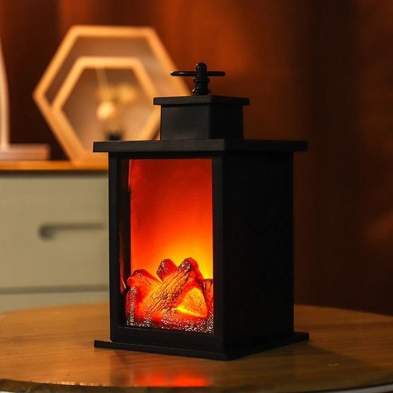 Flameless Fire Realistic Lantern Lamp