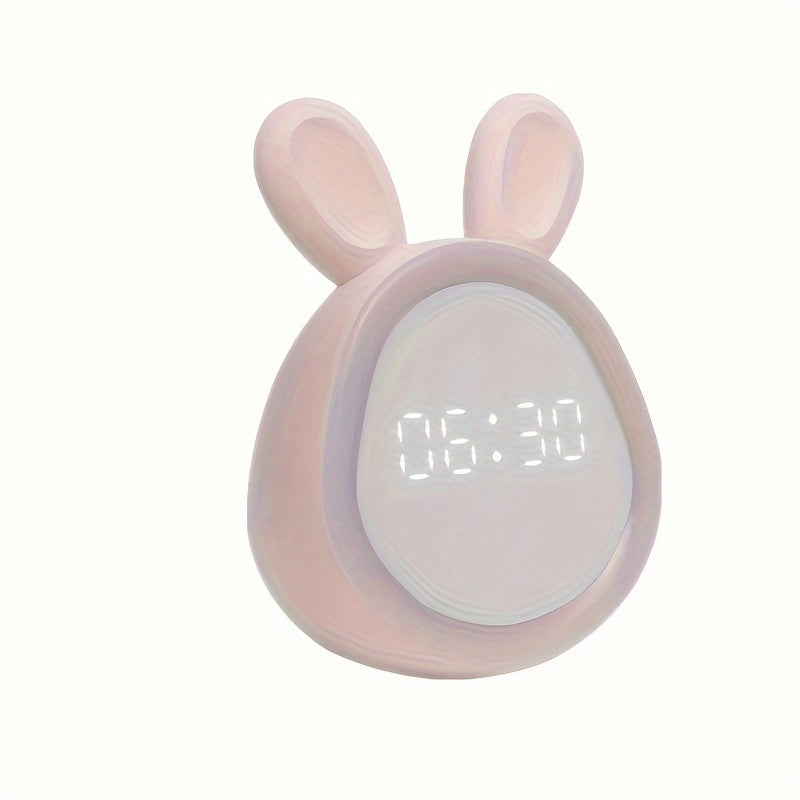 BunnyGlow Cute Alarm Clock with Nightlight