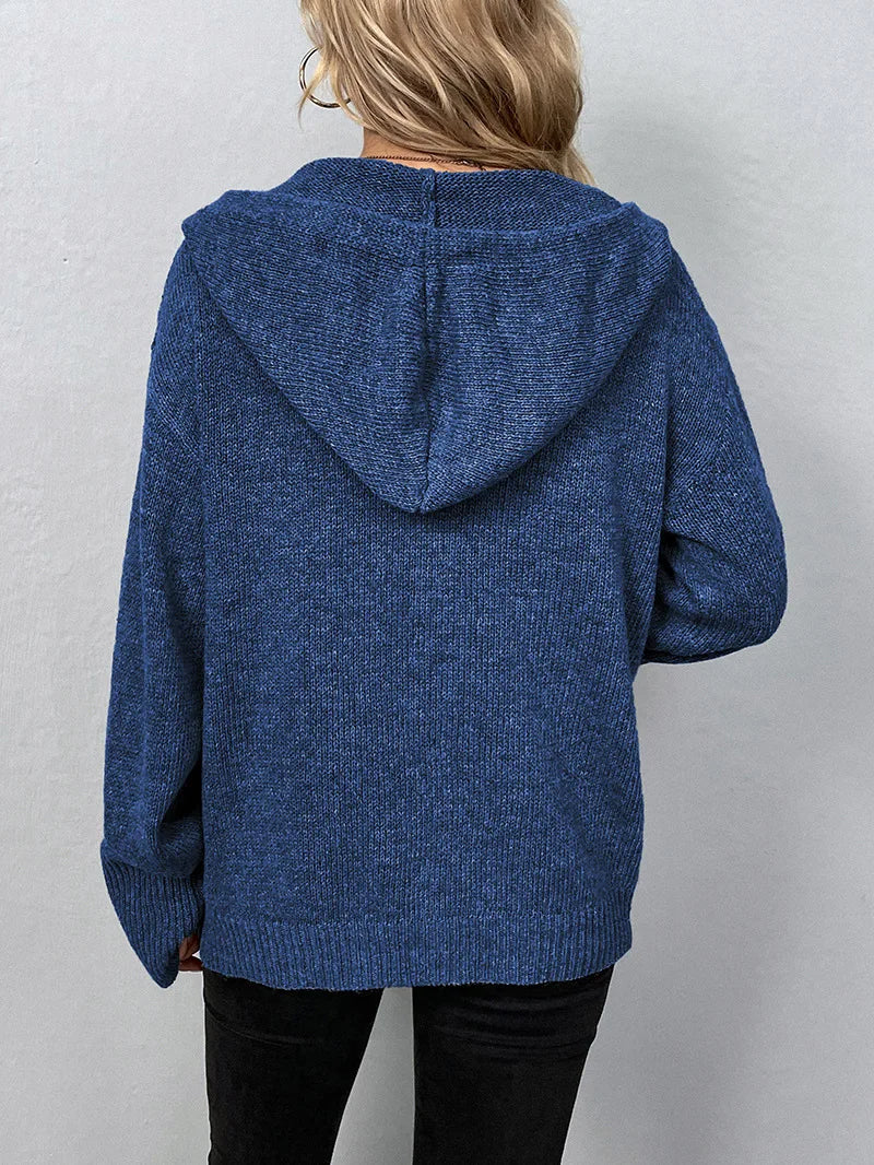 Caroline | Women's Hooded Cardigan with Button-Front Design