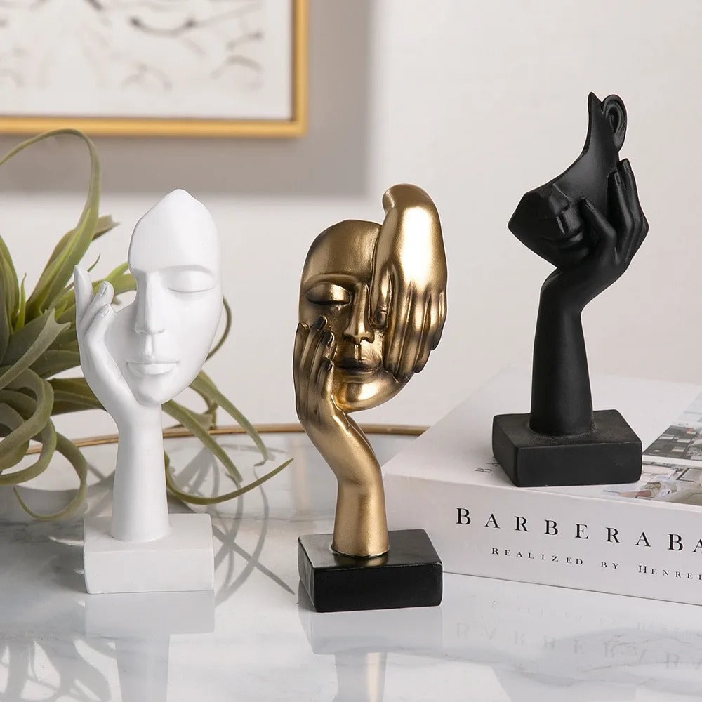 NordicMuse Abstract Face Sculpture